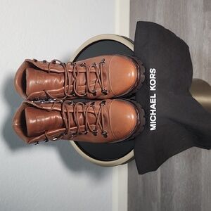 USED Michael Kors Leather Boots. Incredibly comfy boots with beautiful color.